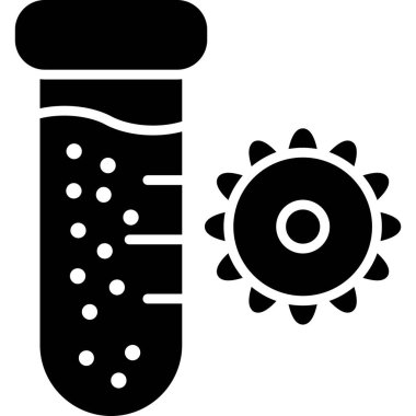 Test tüpleri simgesi. Web için test tüpleri vektör simgesinin basit çizimi