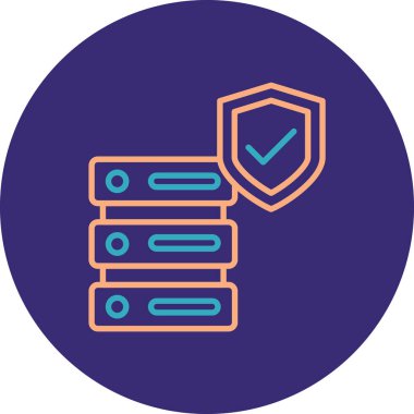 Güvenlik simgesinin vektör illüstrasyonu