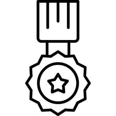 Madalya web simgesi vektör illüstrasyonu