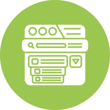 Web arabirimi vektör simgesi