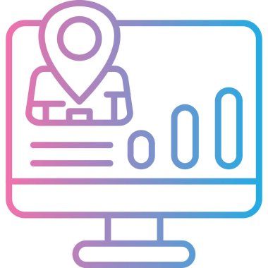 harita simgesinin vektör illüstrasyonu