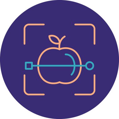 elma ikonu vektör illüstrasyonu