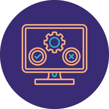 Bilgisayar. Web simgesi basit illüstrasyon