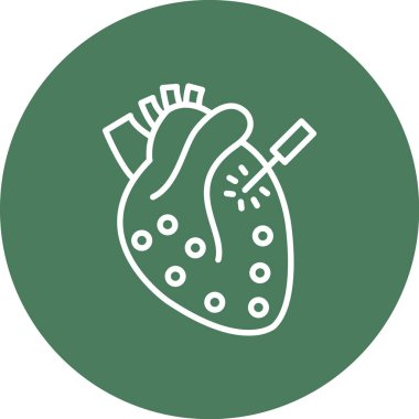 Kalp. Web simgesi basit illüstrasyon