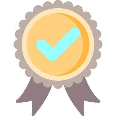 onaylanmış simge, vektör illüstrasyonu