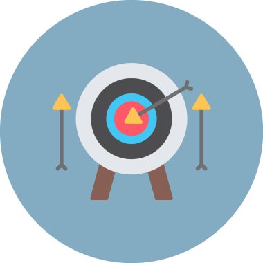 Hedef Düz Simge Tasarımı