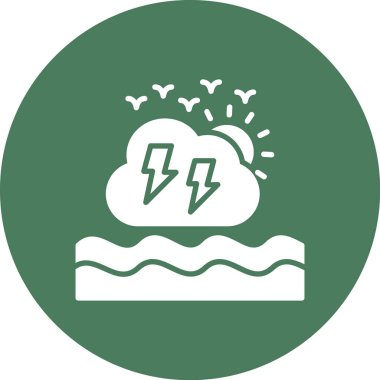 Bir bulut simgesinin vektör illüstrasyonu