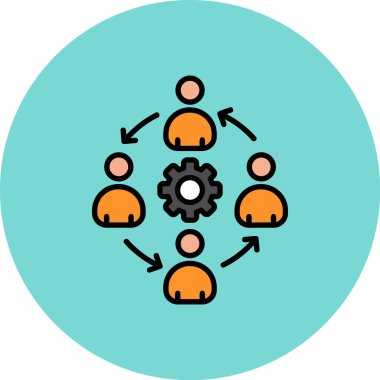 takım çalışması grubu insanları ikon vektör illüstrasyon tasarımı