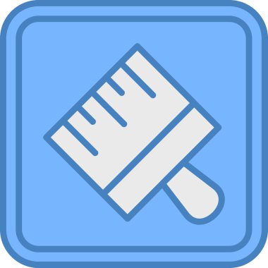 fırça boyama simgesi ile doldurulmuş dış hat biçimi