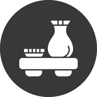 Modern yiyecek simgesinin vektör çizimi