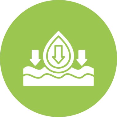 Su. Web simgesi basit illüstrasyon