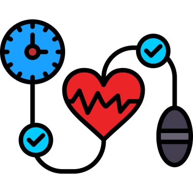 Kan basıncı izleme vektör simgesi