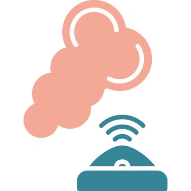 Bulut. Web simgesi basit illüstrasyon