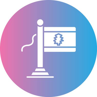 Bir bayrak simgesinin vektör illüstrasyonu