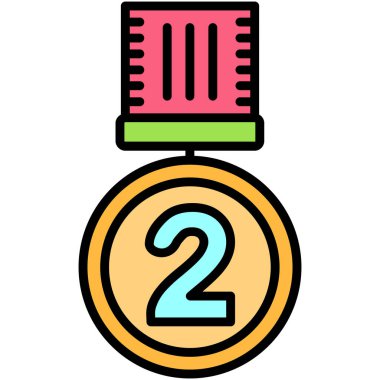 Madalya. Web simgesi basit illüstrasyon