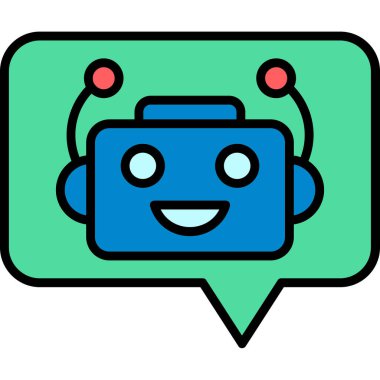 robot. Web simgesi basit tasarım