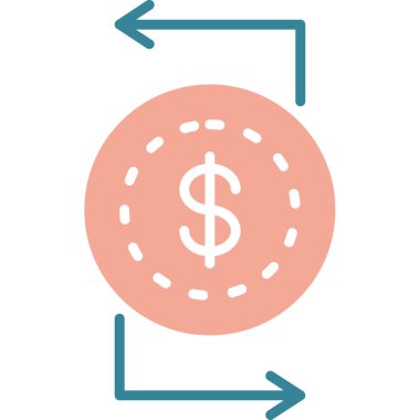 Dolar. Web simgesi basit illüstrasyon