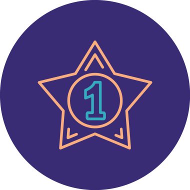 Rozet. Web simgesi basit illüstrasyon