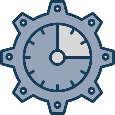 zaman yönetimi simgesi, vektör illüstrasyonu