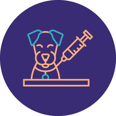 Köpek simgesinin vektör illüstrasyonu