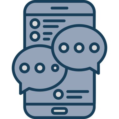 Konuş. Web simgesi basit illüstrasyon