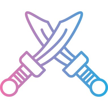 Bir kılıç simgesinin vektör illüstrasyonu