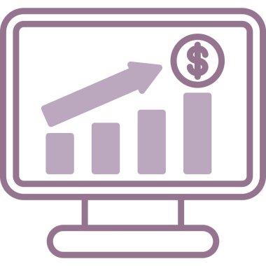 Mali izleme düz glif simgesi