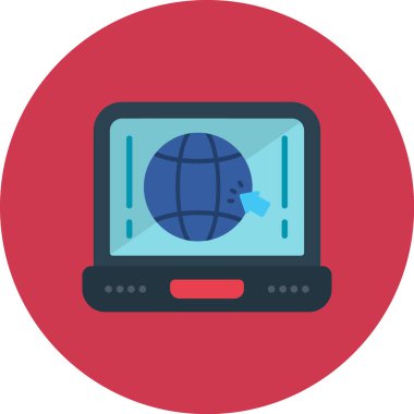 küresel web simgesi, vektör çizim