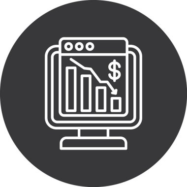 Modern finans grafiğinin vektör illüstrasyon simgesi