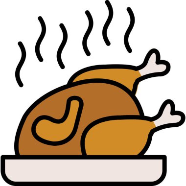 Tavuk kızartma ikonu.