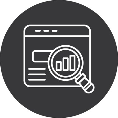 Analiz glifleri düz vektör simgesi