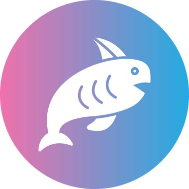 Balık simgesinin vektör illüstrasyonu