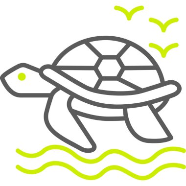 Kaplumbağa. Web simgesi basit illüstrasyon