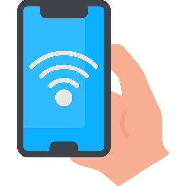 cep telefonu simgesi. Web için akıllı telefon vektör simgelerinin özet çizimi