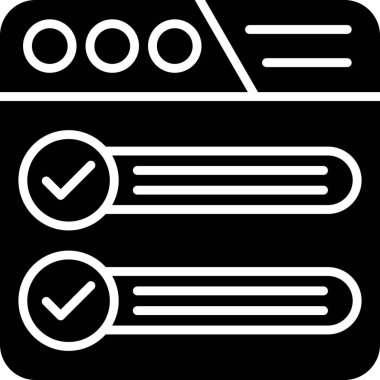 Kontrol listesi simgesi vektör illüstrasyonu