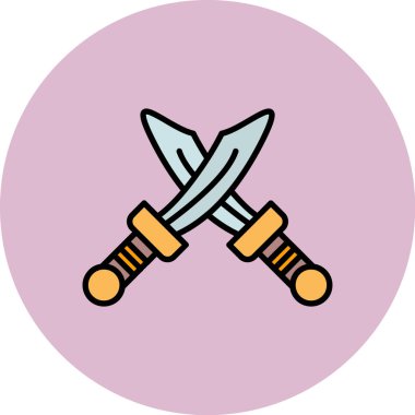 kılıç simgesi vektör illüstrasyonu