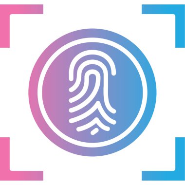 parmak izi ikonu vektör illüstrasyonu