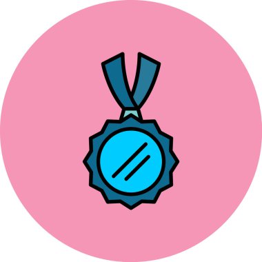 Madalya ikon vektör illüstrasyonu