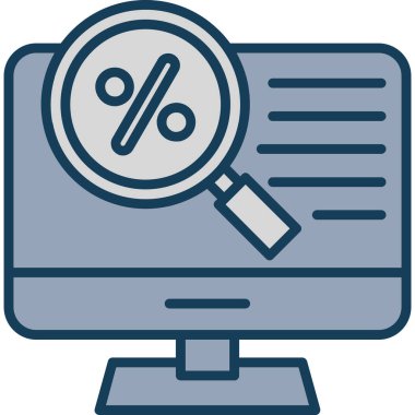 Analiz veri analiz simgesi doldurulmuş - ana hatlar biçimi