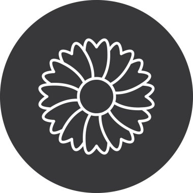 Çiçek. Web simgesi basit illüstrasyon