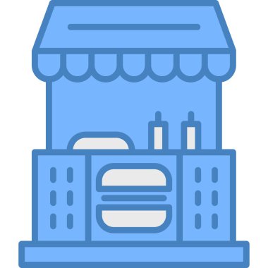 Mağaza. Web simgesi basit illüstrasyon