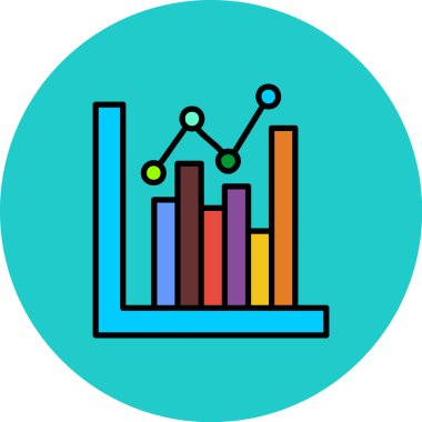 Bar çizelgesi. Web simgesi basit illüstrasyon