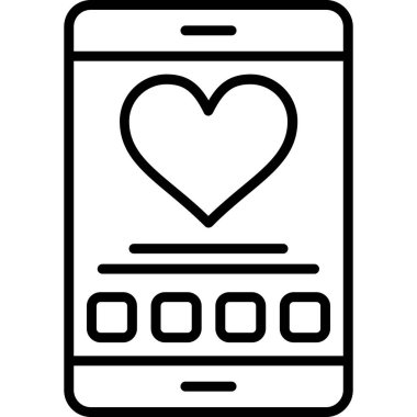 kalp simgesi olan akıllı telefon, özet biçimi