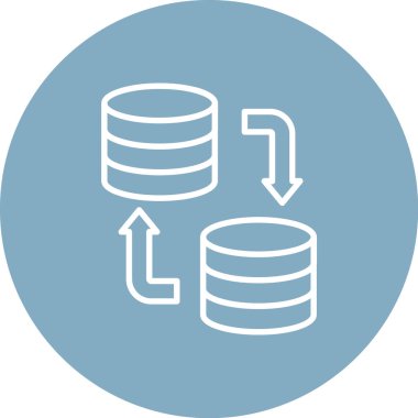 sunucu vektörü ince çizgi simgesi