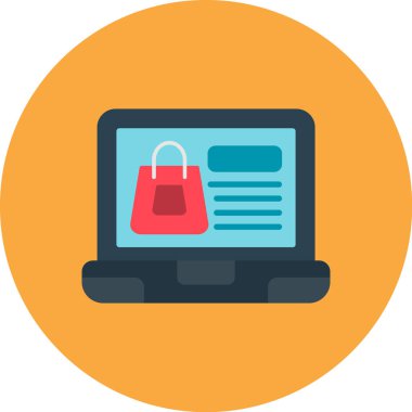 Alışveriş. Web simgesi basit illüstrasyon