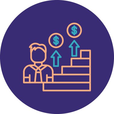 iş konsepti ikon vektör illüstrasyonu