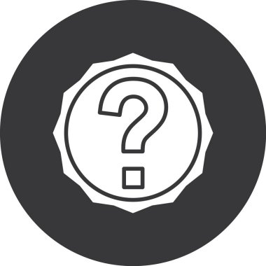 Soru vektörü düz simgesi