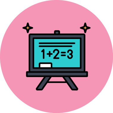 Matematik ikonu, vektör illüstrasyonu