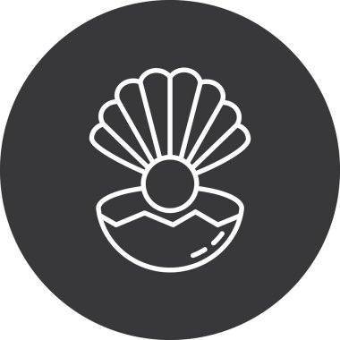 deniz kabuğu simgesi, vektör çizimi