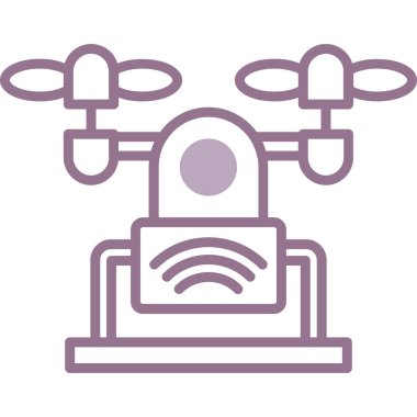 Moda biçimi izole edilmiş arkaplanda İHA denetim simgesi